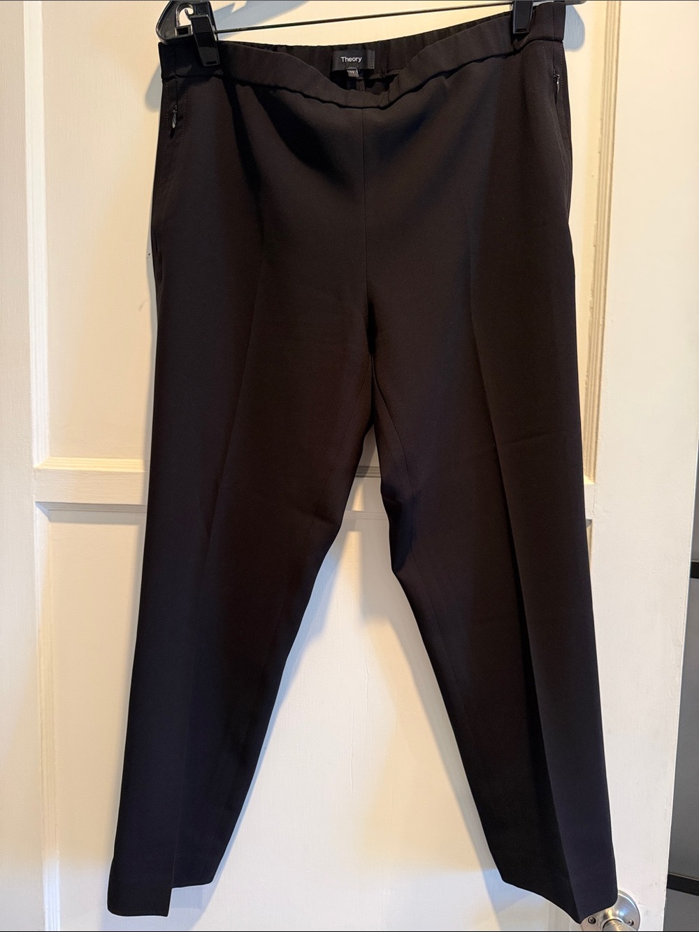 Theory Black Cropped Ankle Pants